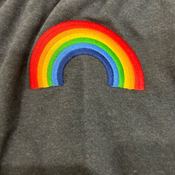 Aviator Nation Charcoal Rainbow Embroidered Sweatpants - Picture 4 of 7